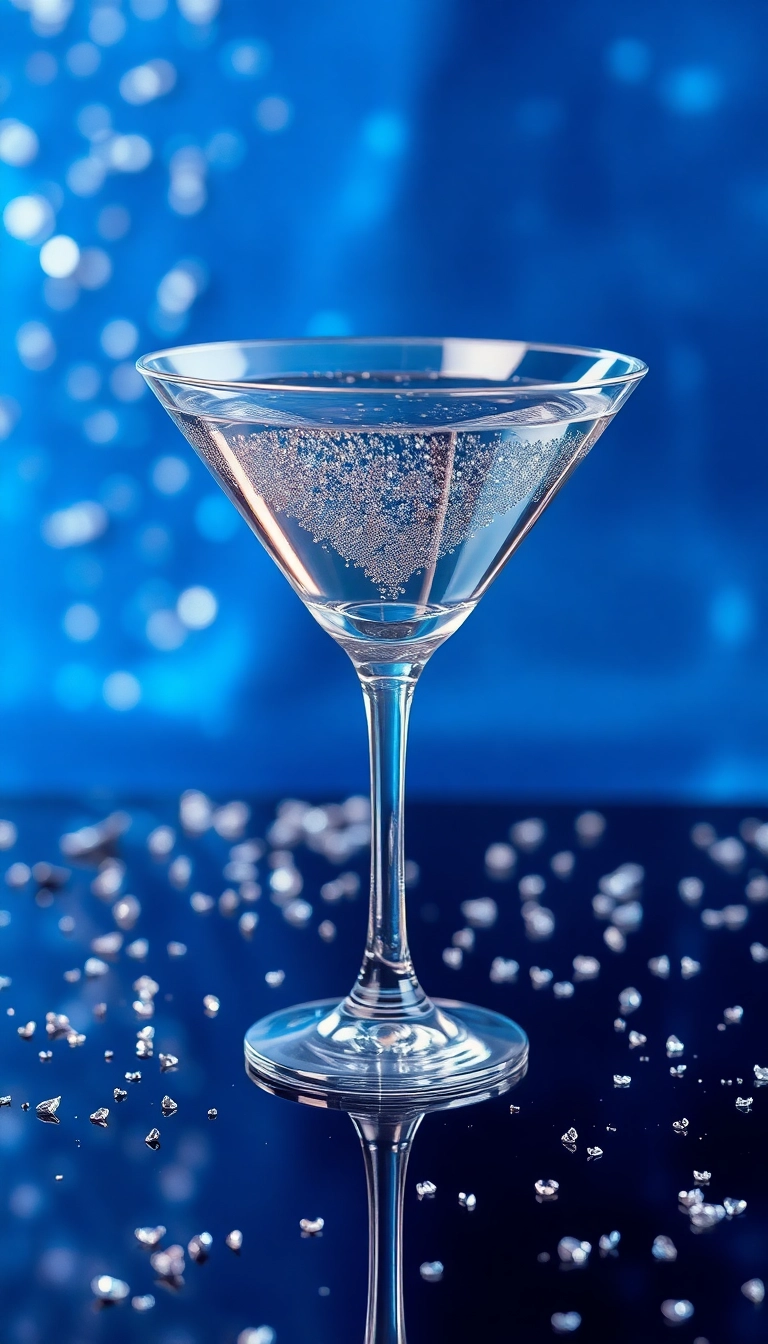 HD iPhone AI Glamorous Cocktail Glass Professional Background Copyright-Free Stock Image